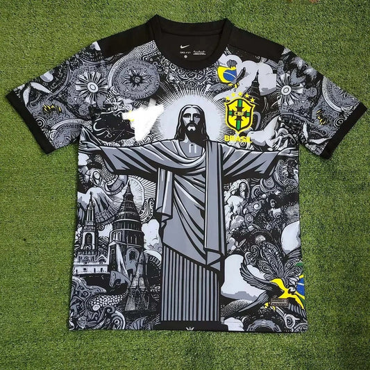 2024/25 Brazil Jersey Jesus black and white